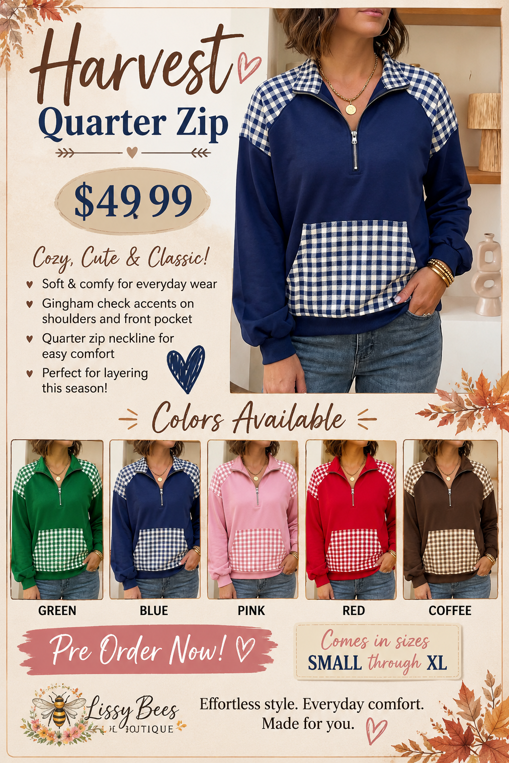 Harvest Quarter Zip Crew