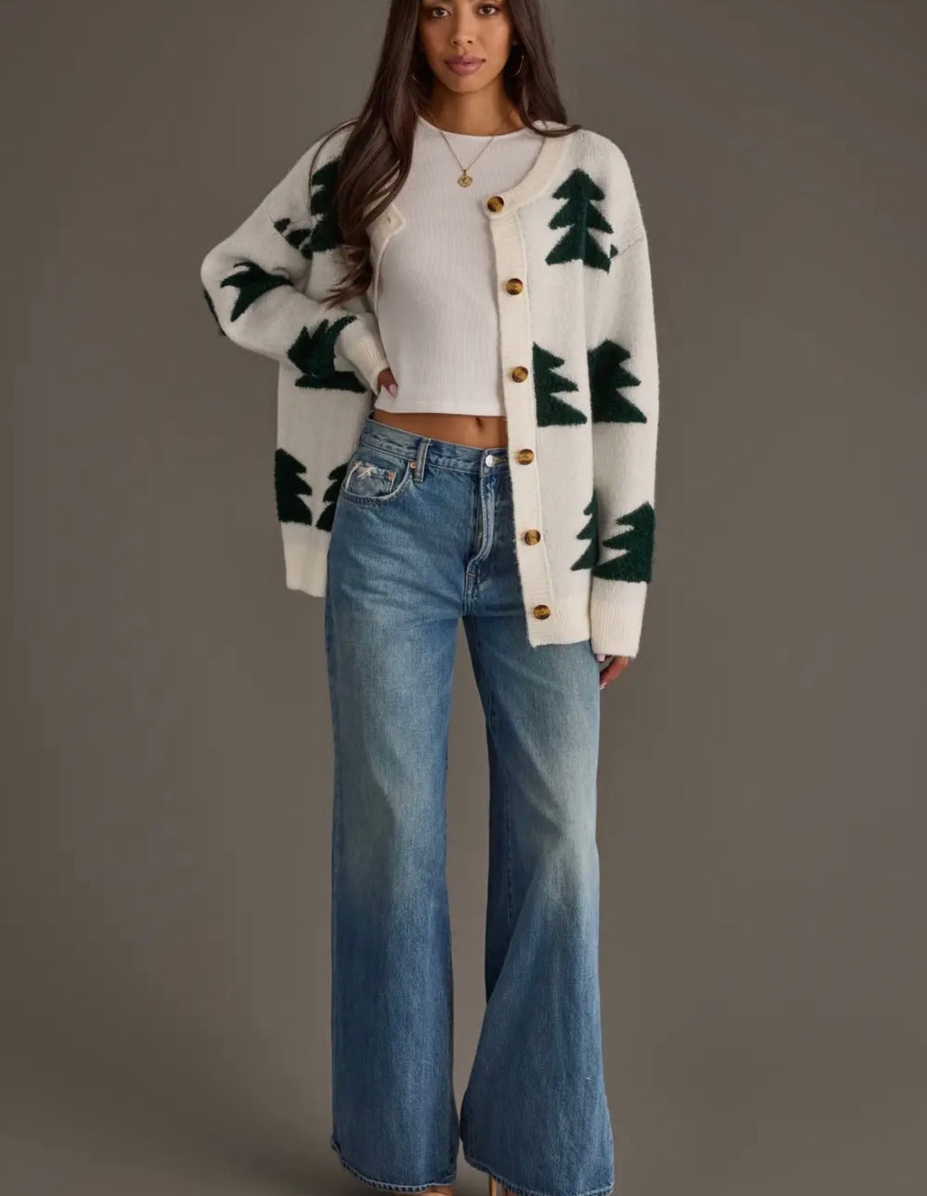 The Merry Evergreen Cardigan