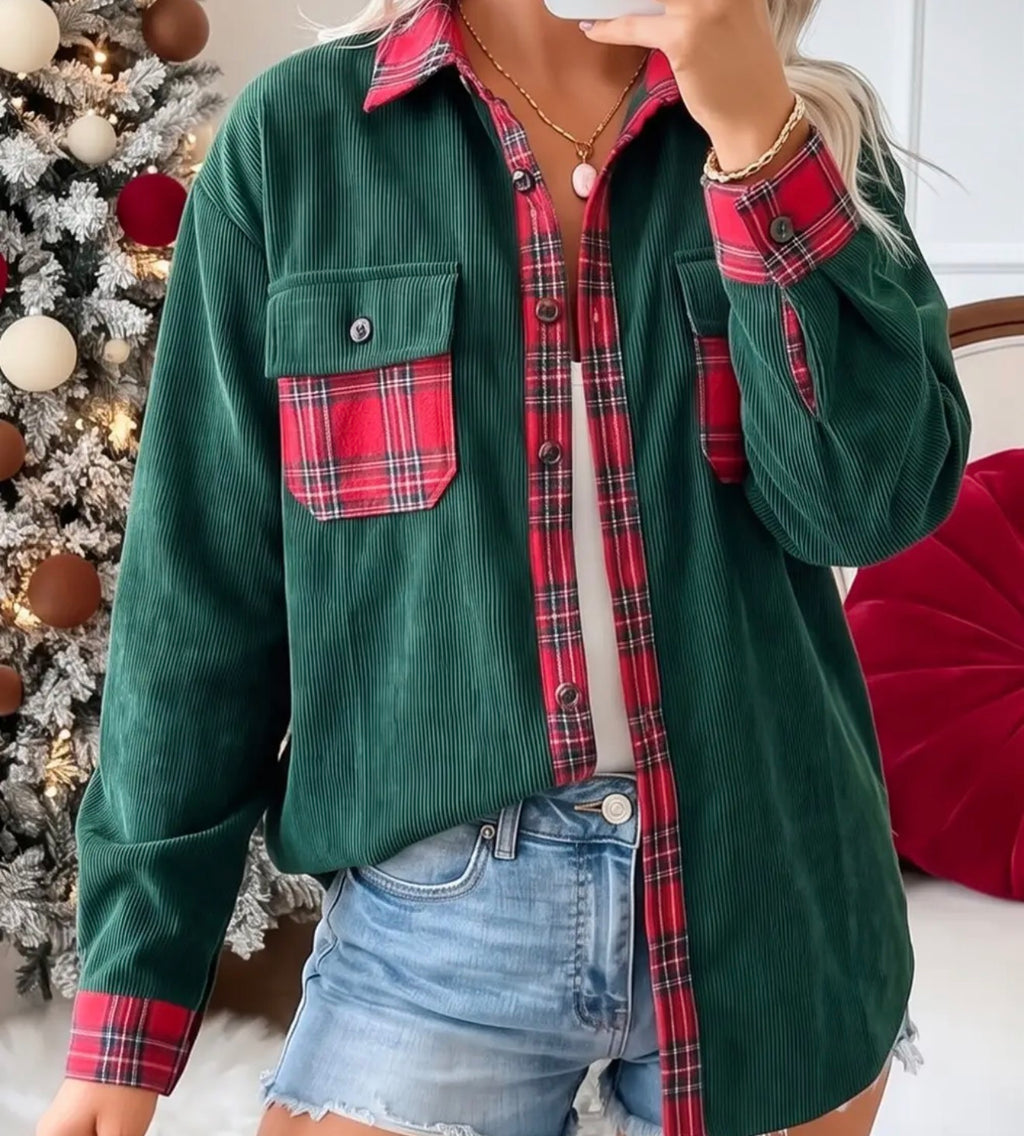 Merry Plaid Top