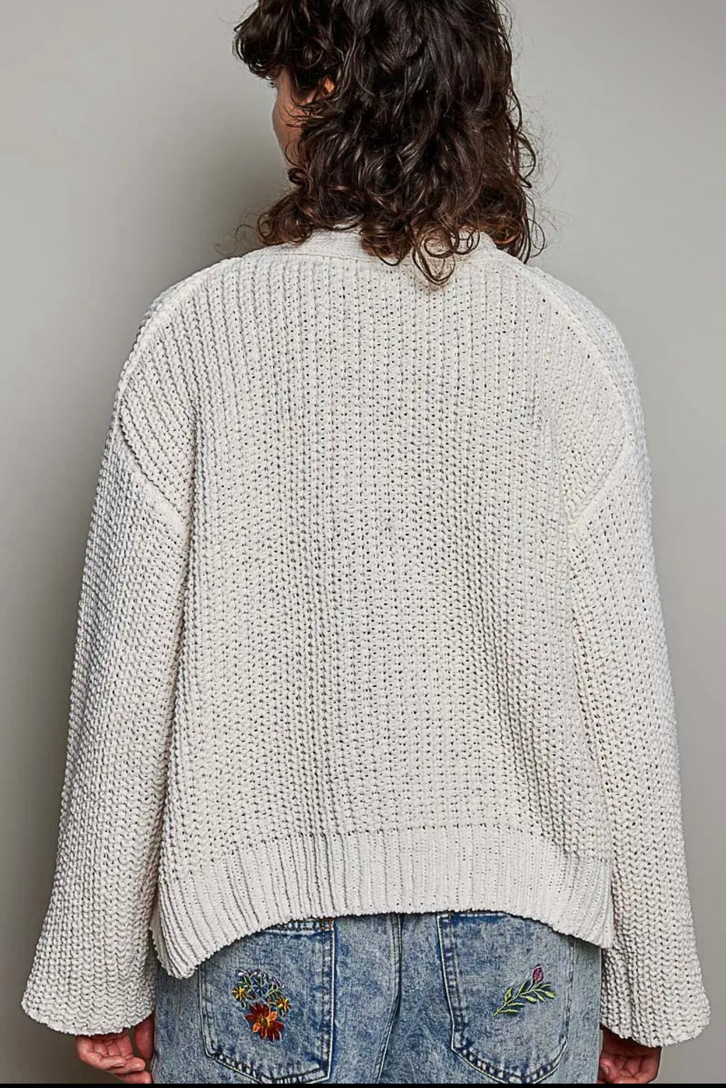 Cozy Petals Chenille Cardigan