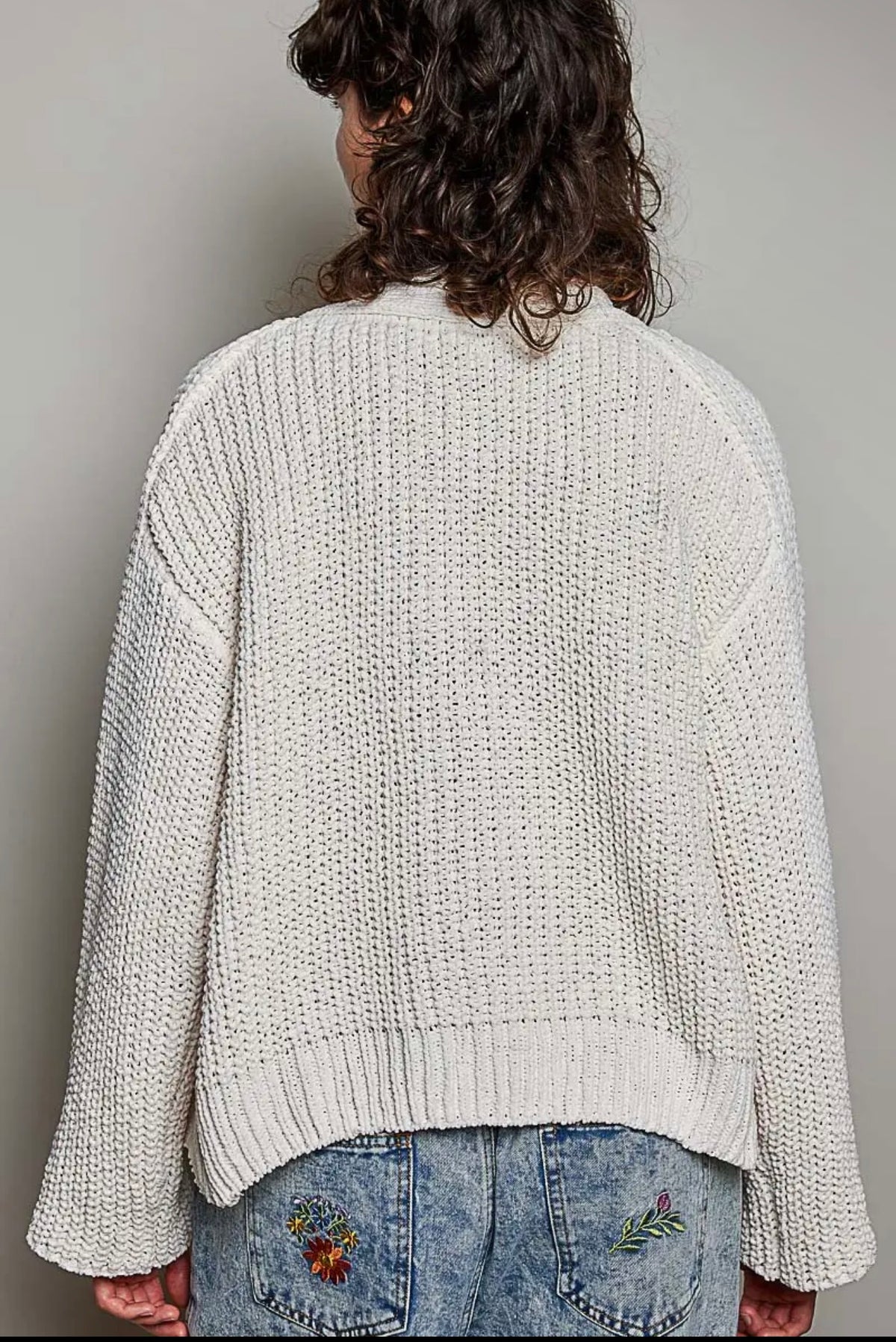 Cozy Petals Chenille Cardigan