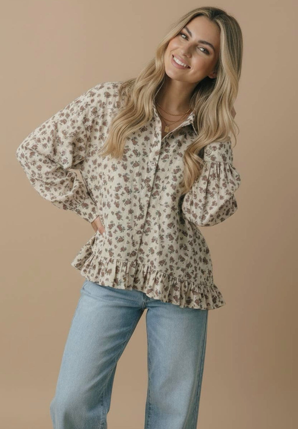 Peplum Babydoll Top Cardigan