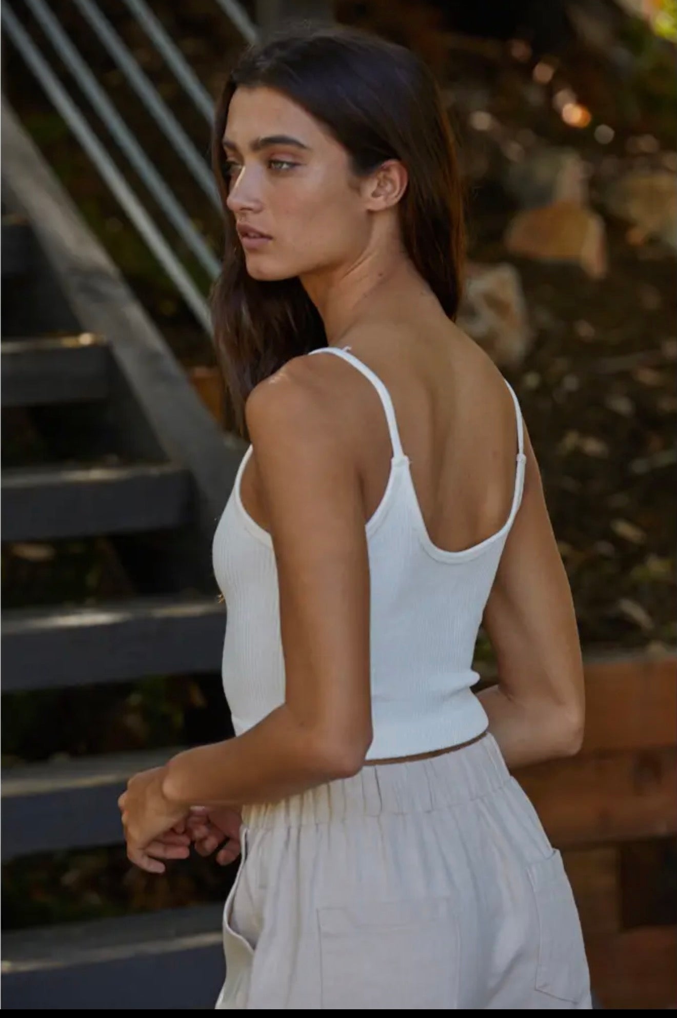 Knit ribbed seamless brami