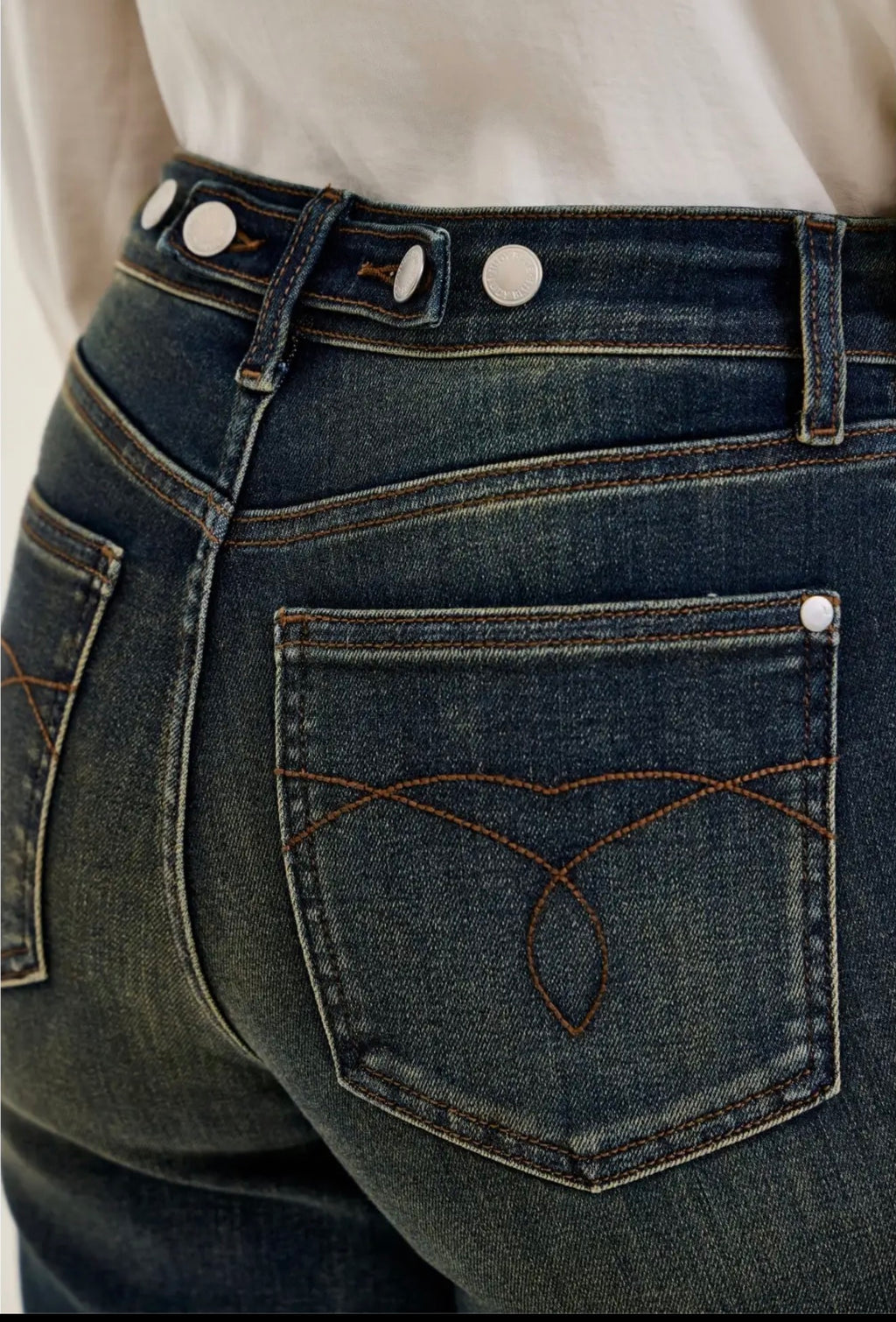 Whisky Night Retro Wide Leg Jeans