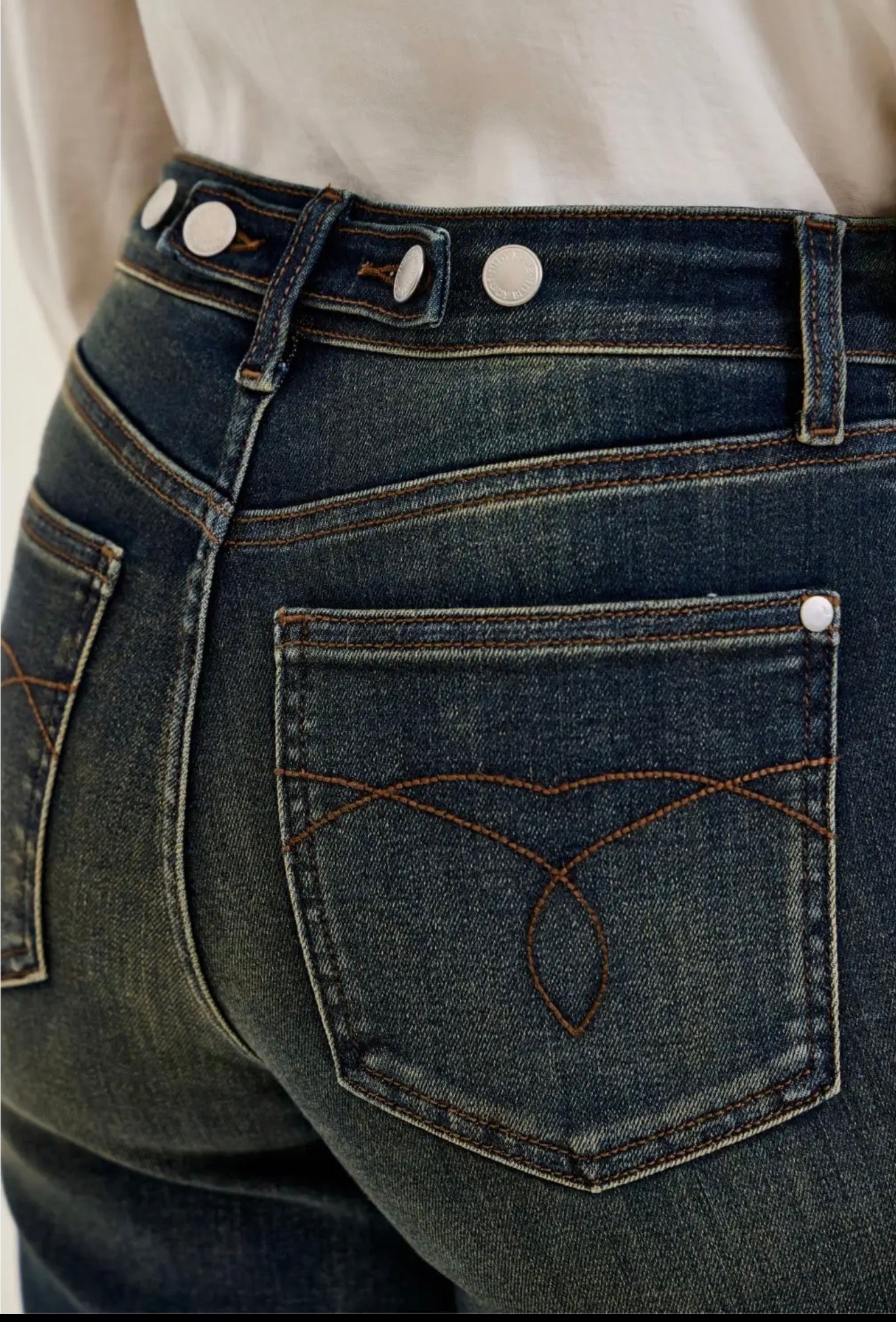 Whisky Night Retro Wide Leg Jeans