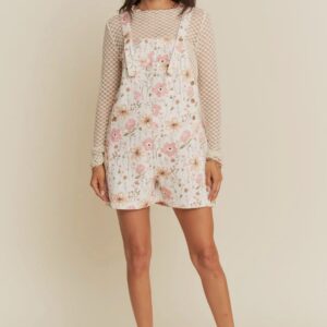 Flower pace overall romper